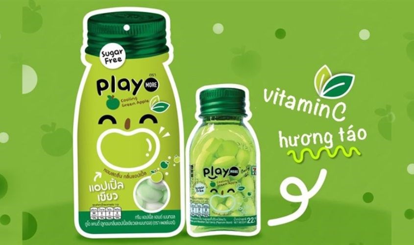 Kẹo the PlayMore hương táo hũ 22g (từ 3 tuổi)