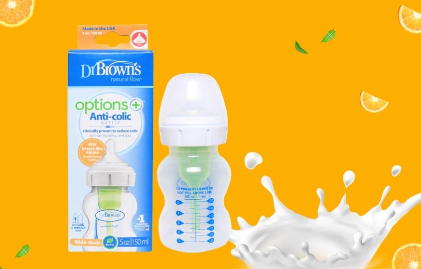 Bình sữa nhựa PP Dr.Brown's cổ rộng 150 ml