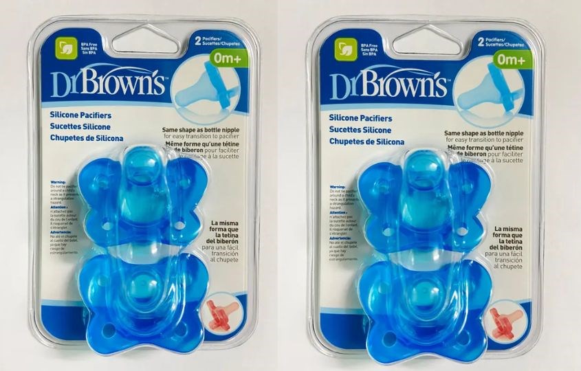 Ti ngậm Dr.Brown's chống vẩu màu xanh