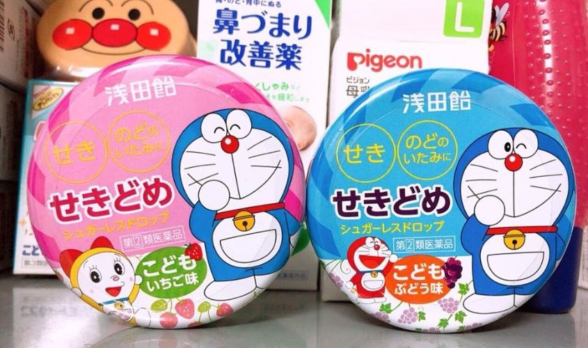 Kẹo ngậm hỗ trợ giảm ho cho bé Kids Asada Doraemon