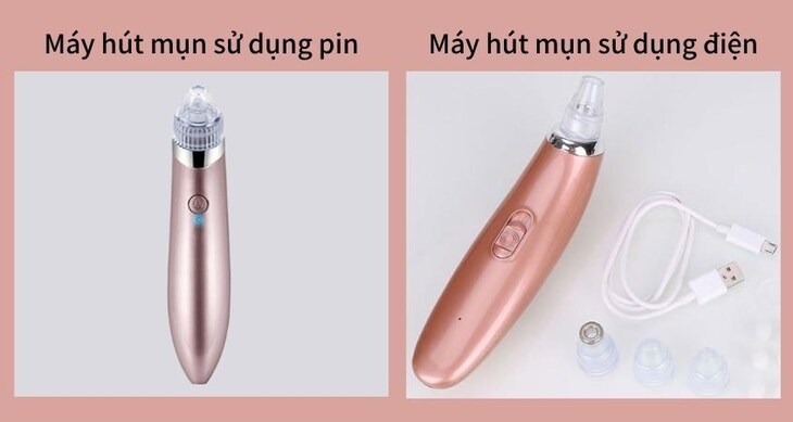 So sánh máy hút mụn chạy pin và sạc điện