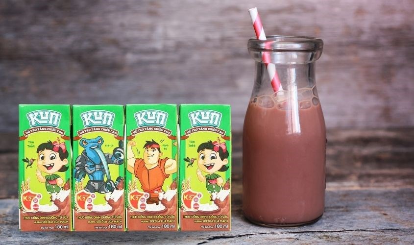 Lốc 4 hộp thức uống lúa mạch hương socola LiF Kun 180 ml