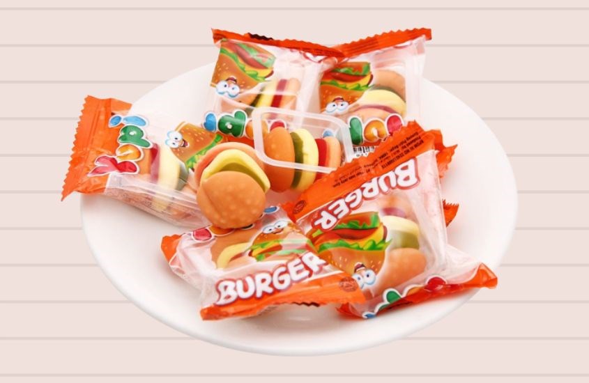 Kẹo dẻo Yupi Burger hương trái cây gói 96g (từ 2 tuổi)