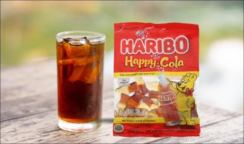 Kẹo dẻo Haribo Happy Cola hương cola gói 80g (từ 3 tuổi)