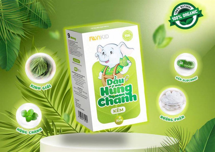 Dầu húng chanh kẽm Funkid Dầu húng chanh kẽm Funkid