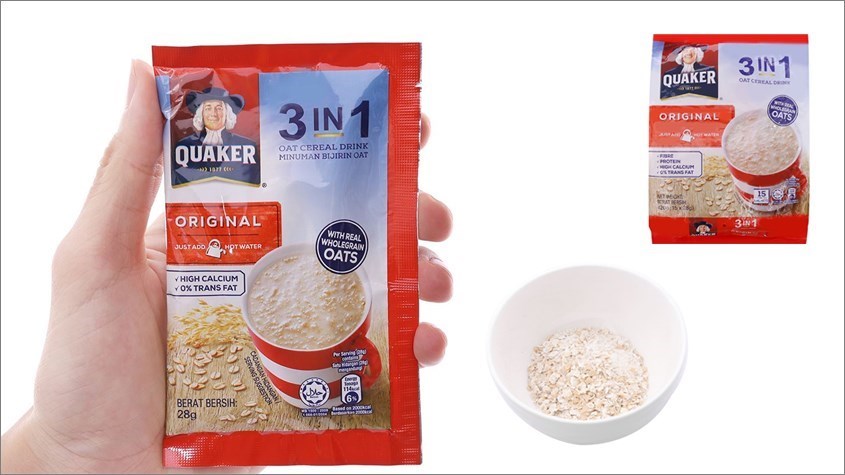 Yến mạch nguyên chất cán vỡ vị truyền thống Quaker 420g