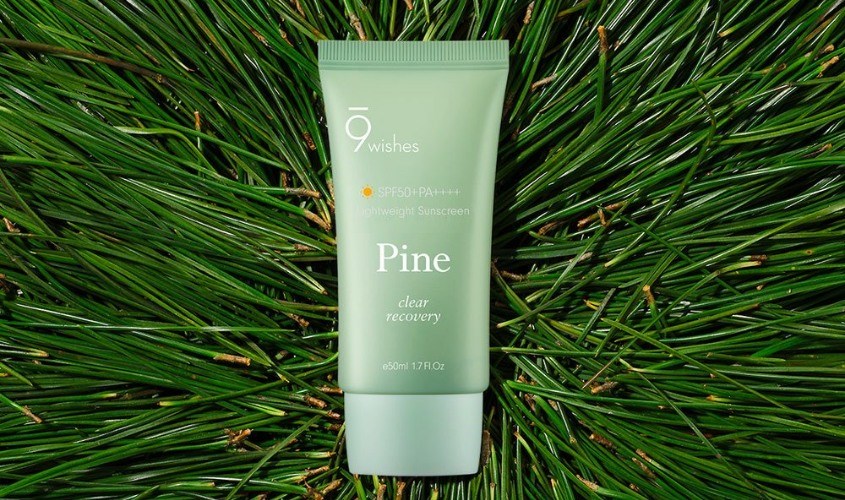 Kem chống nắng thanh lọc và phục hồi da 9 Wishes Pine SPF 50+ PA++++ 50 ml