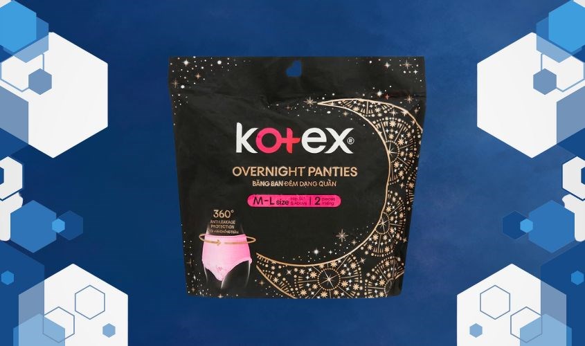 Combo 2 băng quần ban đêm Kotex 360° chống tràn 2 miếng/bịch