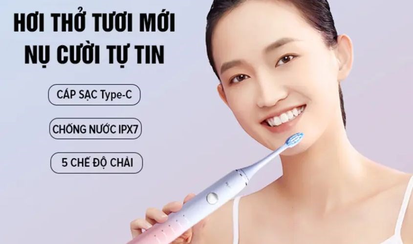Bàn chải điện Flyco FT7105VN (Tặng 1 đầu bàn chải)
