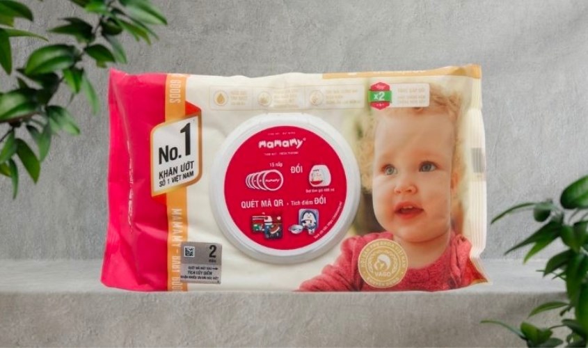 Khăn ướt Mamamy chống hăm và rôm sảy hương thơm mát gói 100 miếng Khăn ướt Mamamy chống hăm và rôm sảy hương thơm mát gói 100 miếng