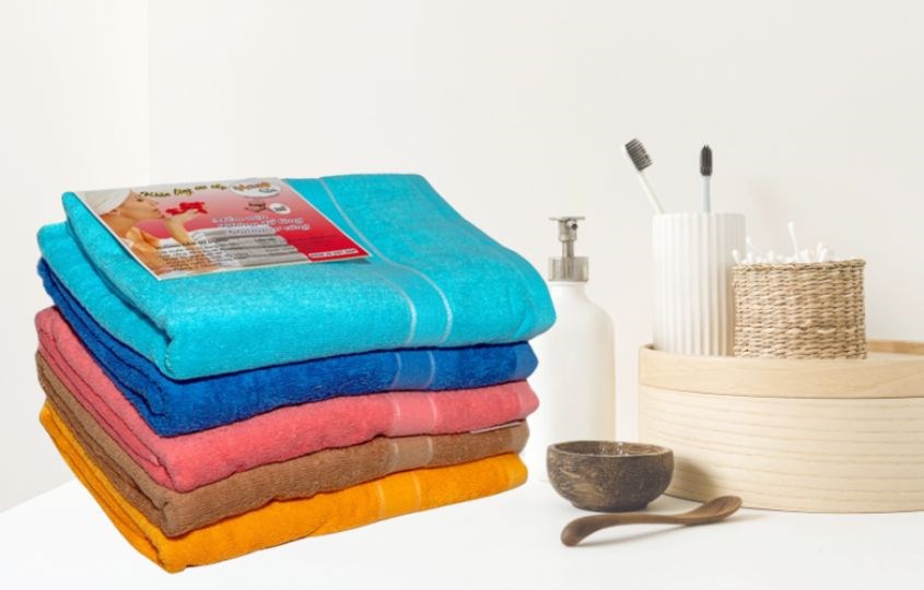 Khăn tắm cotton KACHOOBABY 60x120 cm - Màu ngẫu nhiên