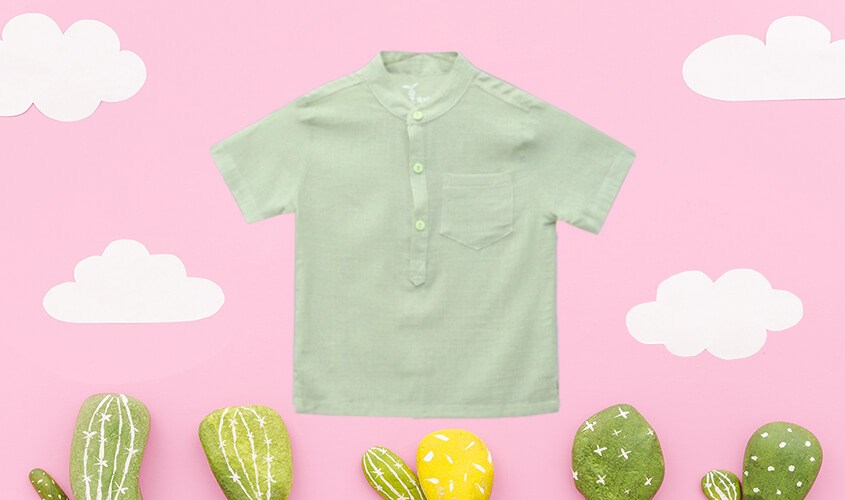 Áo sơ mi bé trai Rabity 92.233 màu xanh