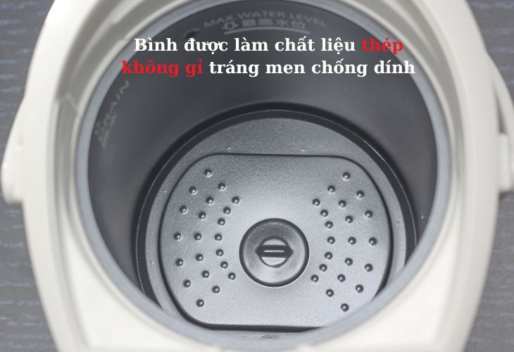 Bình được làm bằng chất liệu thép không gỉ đạt chuẩn