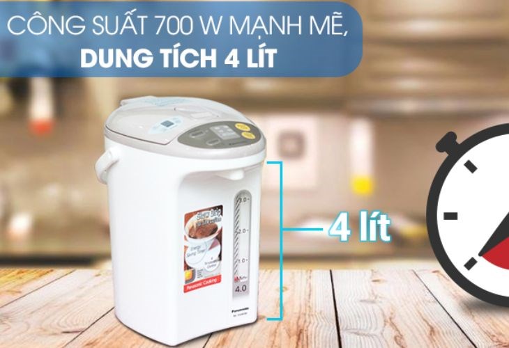 Bình thủy điện Panasonic có công suất lớn, tối ưu hóa, tiết kiệm thời gian