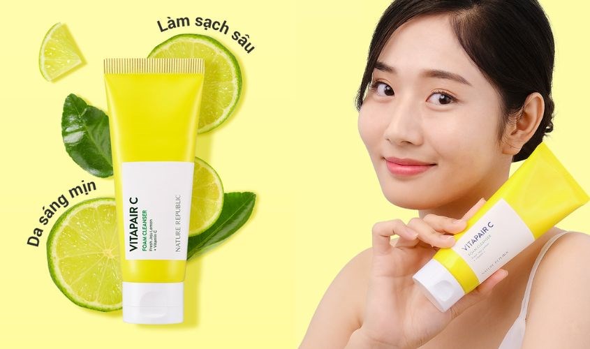 Sữa rửa mặt chiết xuất Chanh Nature Republic Vitapair C 150 ml