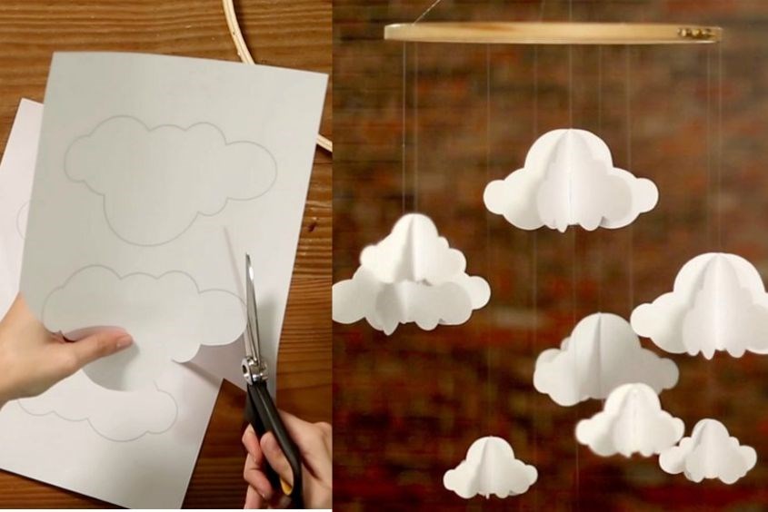 Đồ treo nôi hình đám may cho bé cực xinh xắn