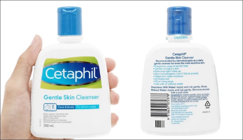 Sữa rửa mặt dịu nhẹ cho da nhạy cảm Cetaphil Gentle Skin Cleanser 250 ml