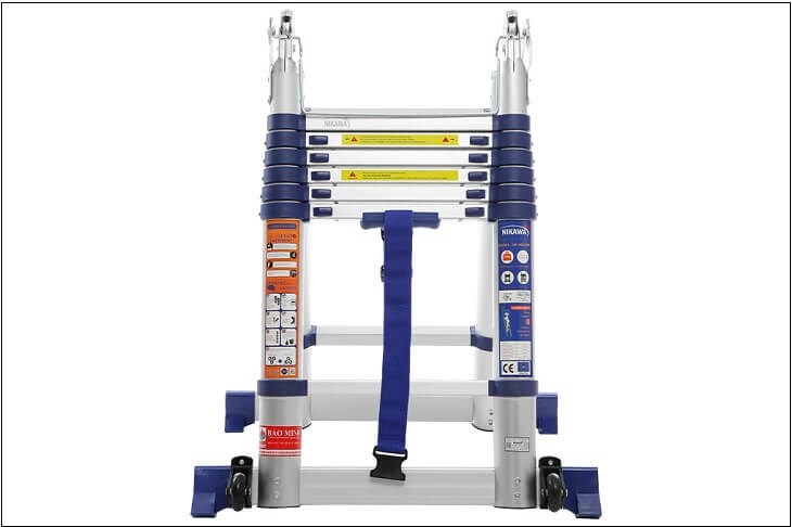 Thang nhôm rút đôi 7 x 2 bậc Nikawa NK-44AI-PRI có tải trọng 150 kg
