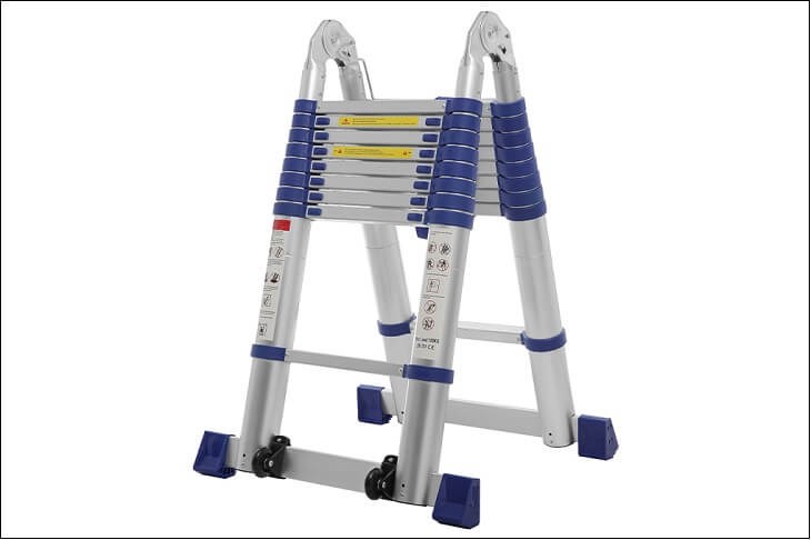 Thang nhôm rút đôi 9 x 2 bậc Advindeq ADT709B đạt chiều cao lến đến 560 cm, giúp bạn thoải mái sử dụng