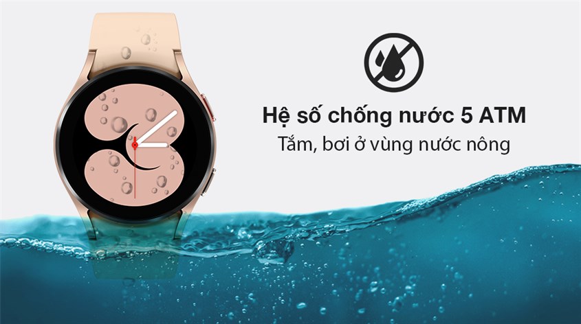 Samsung Watch 4 có hệ số kháng bụi và nước tương tự thế hệ thứ 3 là IP68 và 5ATM