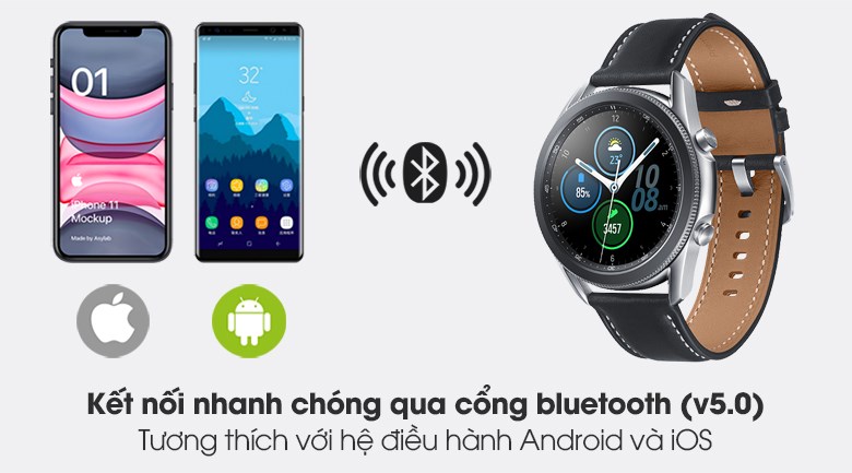 Samsung Watch 3 hỗ trợ nhiều phương thức kết nối như Wi-Fi, Bluetooth,... 