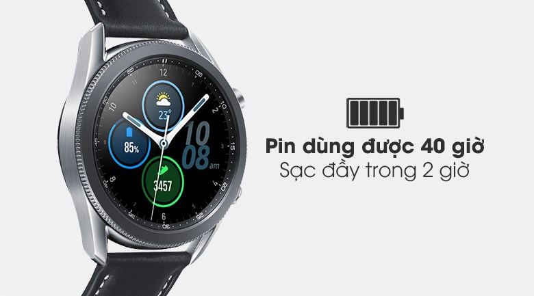 Dung lượng pin của Samsung Watch 3 dùng được trong khoảng 40 giờ