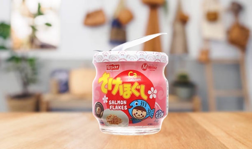 Ruốc cá hồi Meiwa ít muối lọ 50g