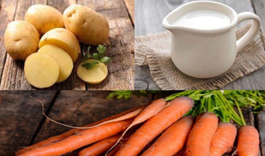 Kết hợp khoai tây sữa tươi cùng cà rốt