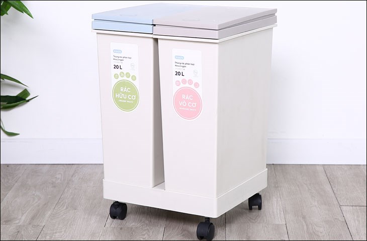 Thùng rác nhiều ngăn giúp cho việc phân loại rác thải hiệu quả