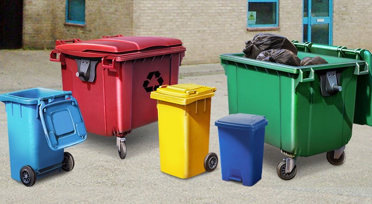 Thùng rác công nghiệp có kích cỡ lớn, độ bền bỉ cao