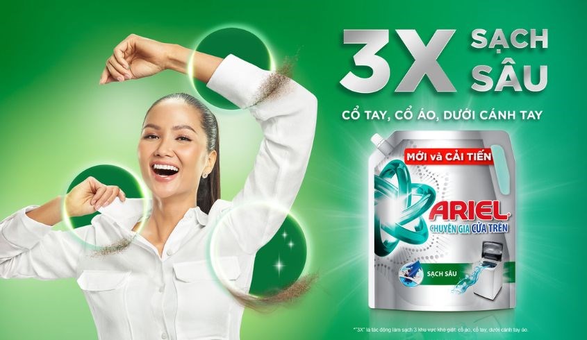 Nước giặt Ariel Sạch Sâu hương nắng mai túi 3.4 lít