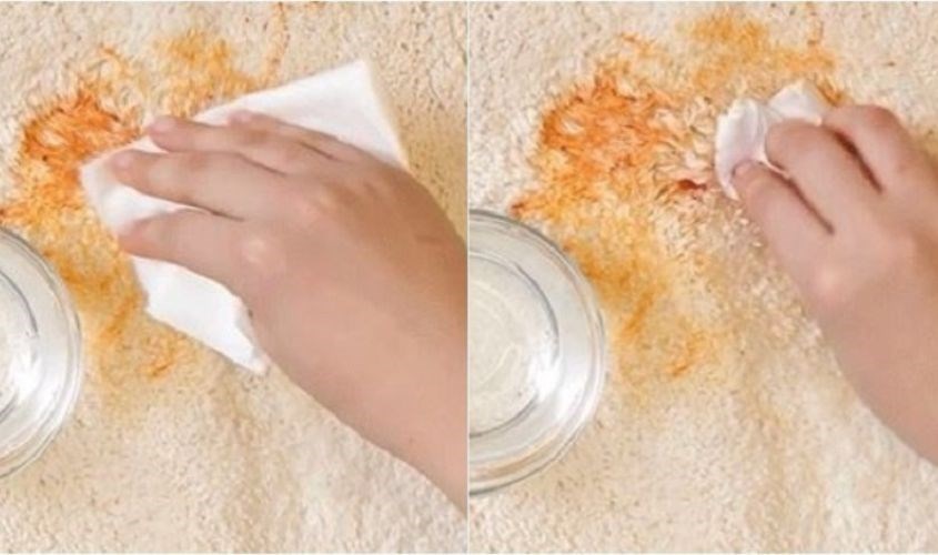 Làm sạch vết bẩn trên thảm trải sàn