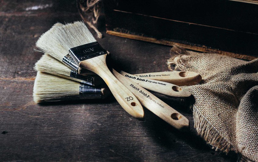 Cọ quét sơn sợi tự nhiên có phần lông nhám