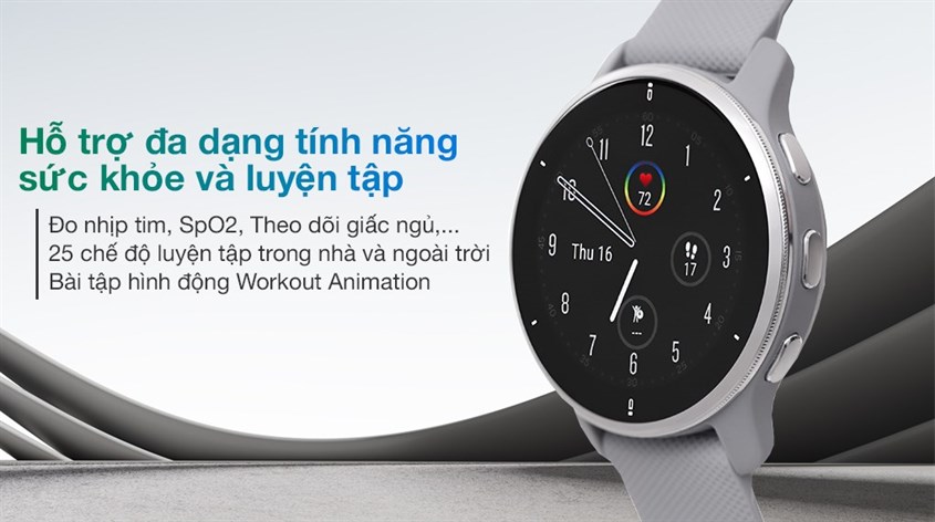 Đồng hồ Garmin Venu 2 Plus giúp bạn theo dõi mọi thông số trong quá trình luyện tập