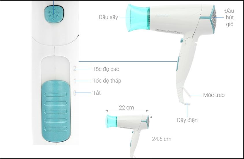 Máy sấy tóc Hommy HD001