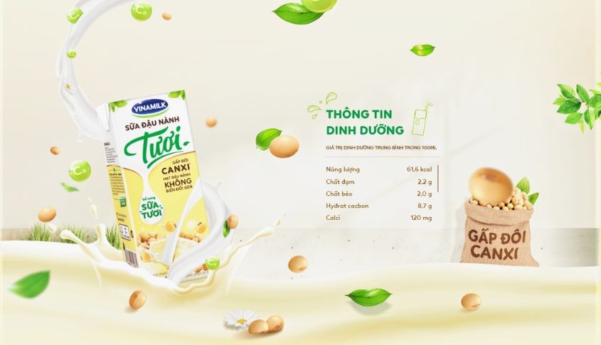 Lốc 4 hộp sữa đậu nành tươi Vinamilk 180 ml