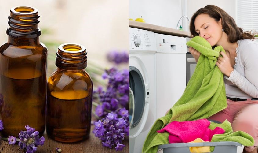 Bạn chỉ cần 5 - 7 giọt tinh dầu cho vào ô nước xả vải của máy giặt sẽ làm mềm vải hơn