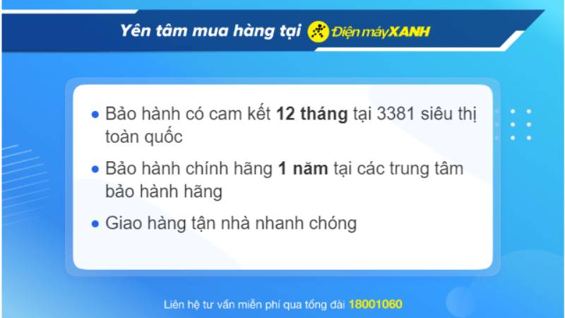 Chính sách bảo hành hấp dẫn