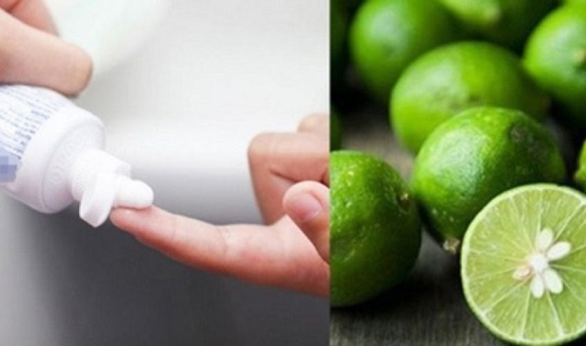Trị hôi chân với kem đánh răng và chanh