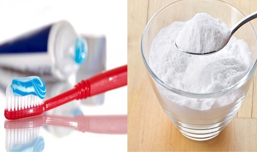 Trị hôi chân với kem đánh răng và baking soda