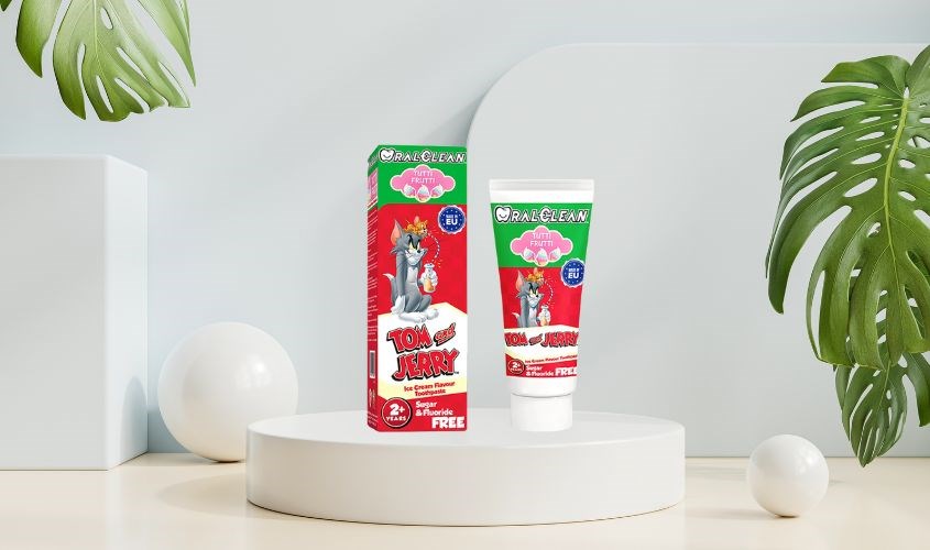 Kem đánh răng cho bé từ 2 tuổi Oral Clean hương kem trái cây 75 ml