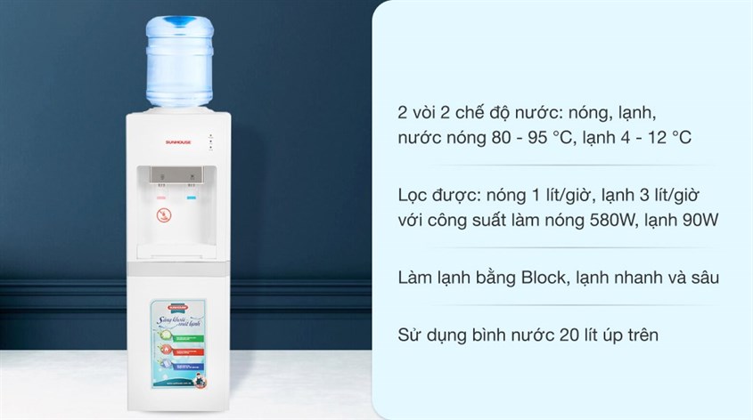 Cây nước nóng lạnh Sunhouse SHD9612 670W