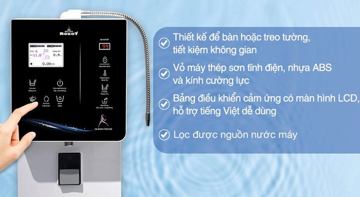 Máy lọc nước có thiết kế nhỏ gọn, giúp tiết kiệm không gian