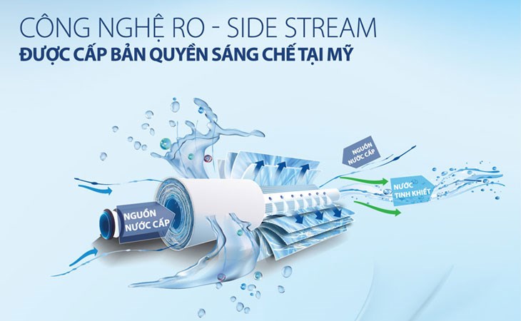 Máy lọc nước RO giúp loại bỏ cặn lắng, chất bẩn thô, mịn có trong nước.