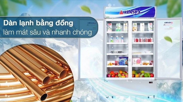 tủ mát Alaska 960 lít SL 12C dàn lạnh bằng đồng