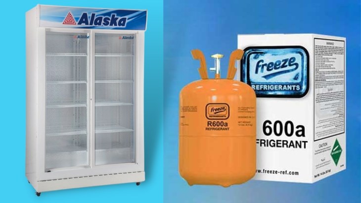 tủ mát Alaska 2 cửa dùng gas r600