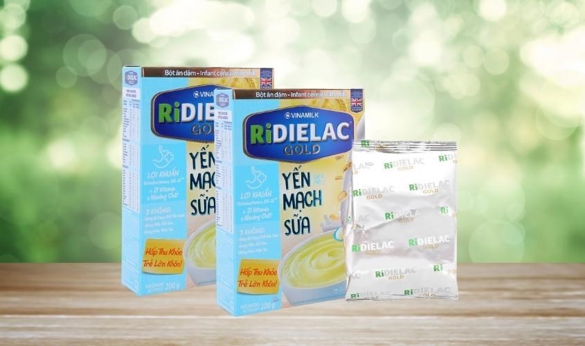 Bột ăn dặm Vinamilk RiDielac Gold yến mạch, sữa hộp 200g