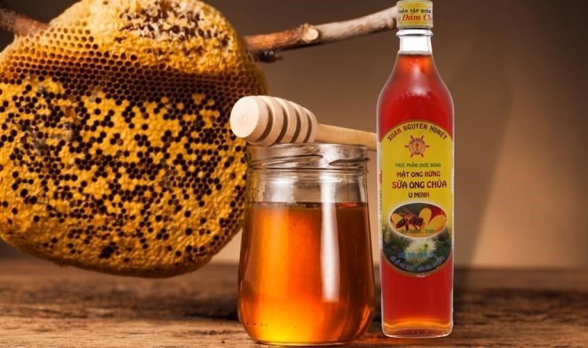Mật ong rừng nguyên chất pha sữa ong chúa U Minh Xuân Nguyên 500 ml
