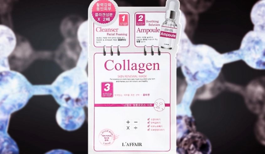 Mặt nạ giấy 3 bước Collagen ngăn ngừa lão hóa da Rainbow L