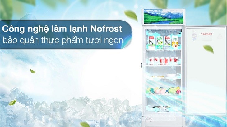 công nghệ làm lạnh nofrost Tủ mát Sanaky Inverter 350 lít VH-3589K3